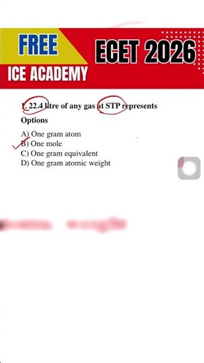 Ecet2026 free classes | physics & chemistry 🚀 | Q-104 ,#iceacademy,#ecet2026
