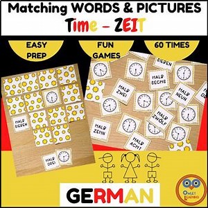 What is the Time in German? Fun Games to Practice UHRZEIT - MEMORY, PAIRS, SNAP