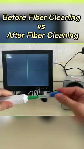 Before and after fiber cleaning!