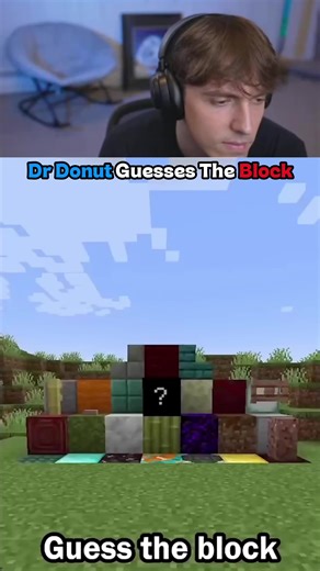 Guess The Minecraft Block With Dr Donut #shorts #minecraft #drdonut #streamer #block