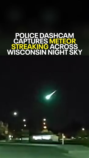 A dazzling meteor blazed across the night sky, captured on a police vehicle camera in Neenah, Wisconsin, on Wednesday, October 29. Neenah Police Officer Brent Wittman's dashcam recorded the fiery flash as he was leaving the city's emergency department. The spectacle was reportedly seen across Minnesota and Wisconsin. | Fox 9