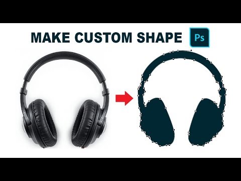 how to convert image into shape in photoshop | Make custom shape in photoshop