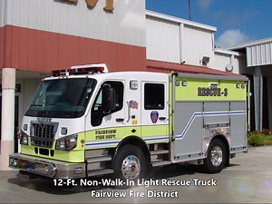 Today's EVI - Emergency Vehicles, Inc. vehicle of the day is this custom 12-Ft. Non-Walk-In Light Rescue Truck. This truck was custom designed and built for Fairview Fire District. For more photos and drawings visit www.evi-fl.com/lightrescues-fairview. #EVIVehicles #FireTruck #FireRescue #LightRescue | EVI - Emergency Vehicles, Inc.