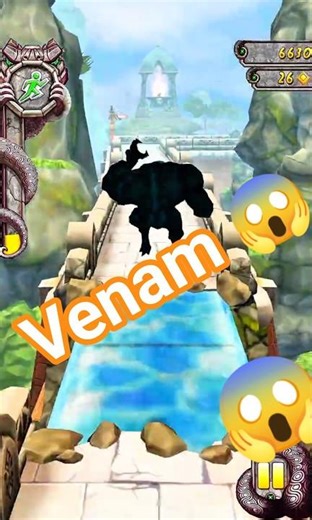 VENOM MONKEY 😳 ALMOST CRASH! | Temple Run 2 INSANE SPEED 🔥 #shorts #trending