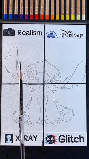 436K views · 3.6K reactions | ASMR Drawing Stitch in 4 Different Styles #howtodraw #drawingtutorial #pencildrawing | Graphite Flow | Facebook