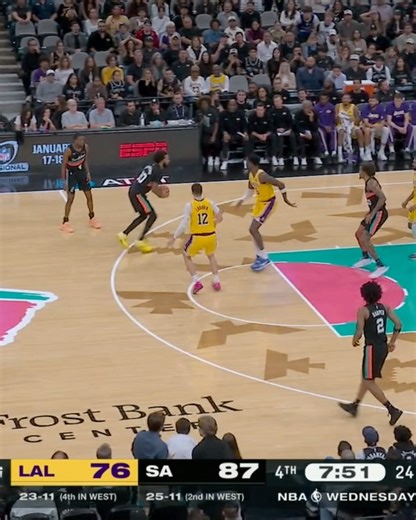 NBA on ESPN on Instagram: "SPURS GET LIGHT WIN VS. LAKERS 🔥 Keldon Johnson dropped 27 off the bench. Luka dropped 38/10/10 in the loss."