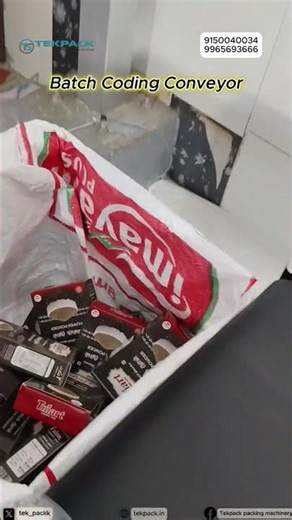 High-Speed Batch Coding Machine with Conveyor #tijprinter #inkjetprinter