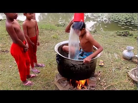 Children Taking Bath On Boiling Water!!! / Traditional winter Celebration / Around My World