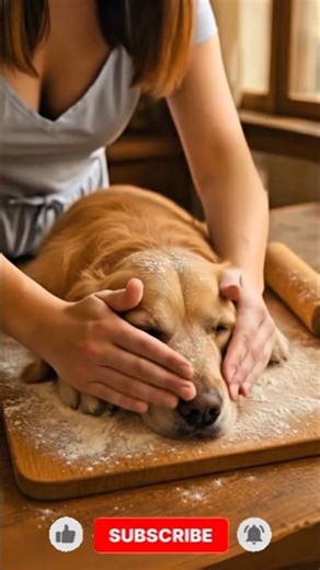 Dog bread 🐶🥖 #dog #goldenretriever #funnydog #bre #cooking #food #fyp