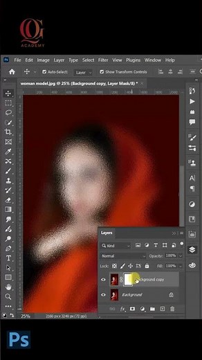 How To Make Frosted Glass Effect in Photoshop | Quirky Graphic Academy