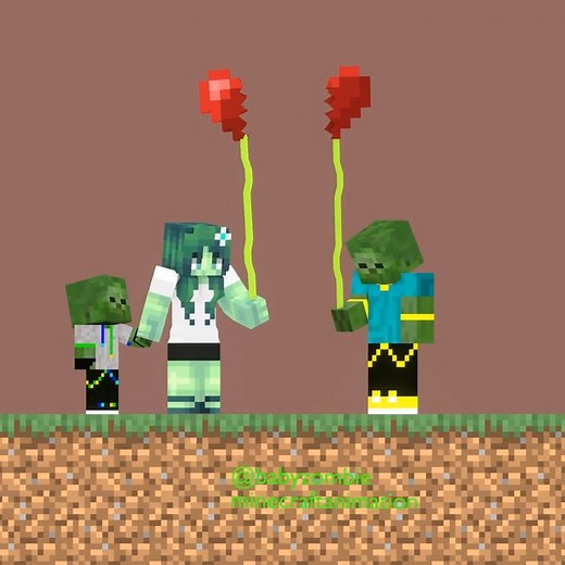 zombie mother's motherly love💖 #minecraft #minecraftmemes #minecraftvideos #minecrafter #minecraftbuild #minecraftclips #gaming #reels #twitch #tiktok | Baby Zombie Minecraft Animations