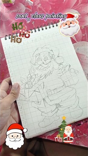 Santa Claus Painting 🎅 | Christmas Special Drawing | Satisfying Art | Viral Christmas Art #shorts