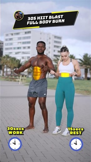 INTENSE 30s HIIT — FULL BODY BURN 💪 | MELT CALORIES FAST #shorts