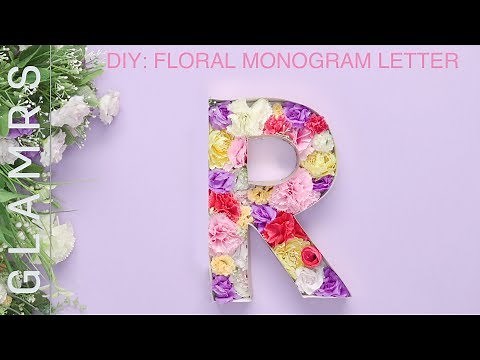 DIY Room Decor: Floral Monogram Letter - Easy DIY Tutorial | Wall Decoration Ideas