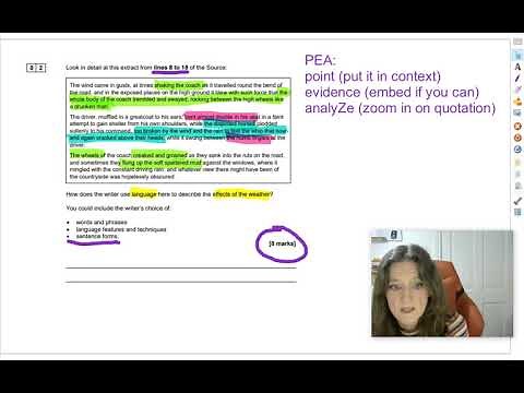 AQA GCSE English Language Paper 1 revision Q1, Q2 and Q3: Jamaica Inn (Sample Paper 1)