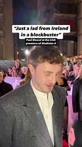 8.3K views · 2.3K reactions | Always a lad from Ireland 﫶 @shannonlkeenan caught up with the man himself, Paul Mescal, at the premiere of Gladiator II in Dublin this evening  It’s out in cinemas on the 15th of November  #redcarpet #ents #dublinsgoodtimes # | 98FM | Facebook