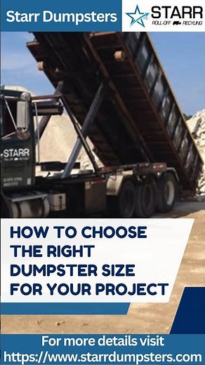 How to Choose the Right Dumpster Size for Your Project?