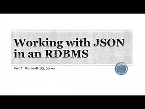 SQL Real Fast: Working with JSON in MS SQL Server