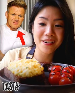 603K views · 2K reactions | From his famous scrambled eggs, to his incredible Beef Wellington, and his homemade chocolate donuts, I ONLY made Gordon Ramsay's most viral recipes for 24 hours, and hands down, this is the most difficult challenge I've ever done yet. Follow Inga on Instagram for more: https://www.instagram.com/ingatylam/ | Tasty | Facebook