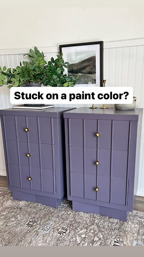 Jessica Faulkenberry | Furniture Flips & DIY on Instagram: "Do you ever get stuck on what color to paint something? The best thing to do is to pull from an already existing color in your space! I LOVE having a #colorreaderez from @colorreader on hand because I can scan anything (including my cat) and it will pull up the closest paint match and also provide me with coordinating colors! Let me know in the comments what you think of this nightstand makeover! Think it compliments my client’s rug? Us