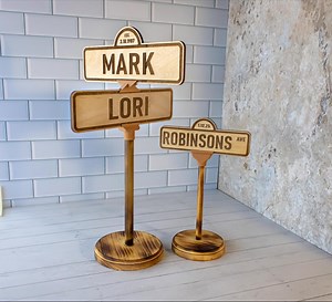 Personalized Wood Street Sign: Custom Couples Gift With Stand - Etsy