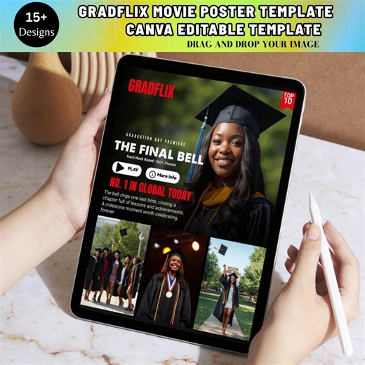 15  Graduation Movie Poster Canva Editabletemplate, Photo Collage, Class of 2026 (digital Download) - Etsy