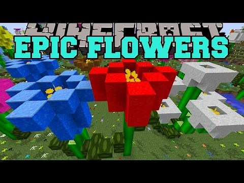 Minecraft: EPIC FLOWER MOD (GIANT FLOWER BIOME, FLOWER CREATOR, & MORE!) Mod Showcase