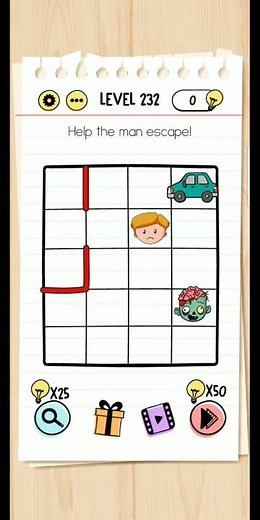 Brain Test Level 232 Walkthrough