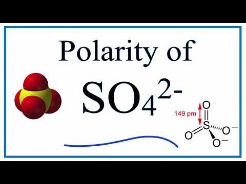 Is SO42- Polar or Nonpolar? (sulfate ion)