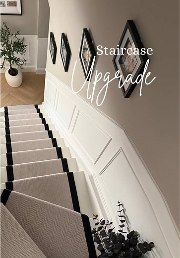 Staircase Transformation with Custom Runner and Paint Tips