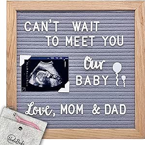 Felt Letter Board with Letters and Numbers - 10x10 Message Board with Stand - Changeable…