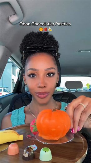 kay ☆ on Instagram: "Trying more ✨beautiful desserts✨ from @obonchocolatier in Orlando, FL! ~ Do you say PEE-CAN or PUH-CON? #desserts #foodie #pastries #mukbang #eat #fruitcakes #mukbangers #orlandofoodie #orlando #yum #food #eatingshow"