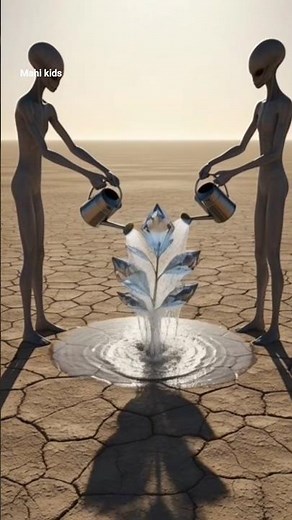 Aliens watered the diamond plant #shorts #ai #tree #aliens