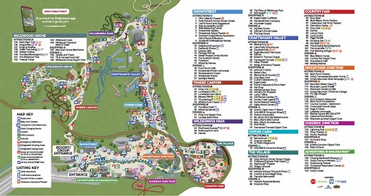 Dollywood Map and Brochure (2025 - 1989) | ThemeParkBrochures.net