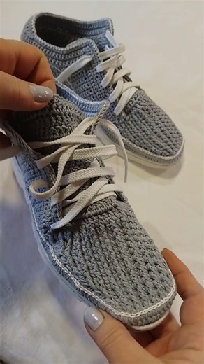 Crochet moccasins with soles.