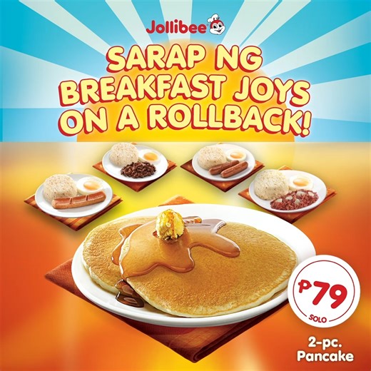 Siguradong jolly ang morning with Jollibee Breakfast Joys! Enjoy your fave breakfast, now with rice meals at rollback prices! | Jollibee