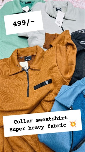 Jai jinendra collection ( jodhpur ) on Instagram: "➡️ Collar sweatshirt 💥 💣 ➡️ Super heavy fabric 💥🔥 ➡️Rate - 499/- 😱 ➡️Size - M, L, XL 🛍️ ➡️Home delivery All over India 🚚( shipping extra ) ➡️How to order :- take screenshot 📱and send me on WhatsApp :- 9468623457 ➡️There Might Be Slightly Colour Variations Due To Light Setting And Screen Resolution ➡️Shop Address 📍:- jai Jinendra collection, sarafa bazar, jodhpur , Rajasthan ➡️ prepaid orders only ( NO COD ) ➡️How to order :- take screen