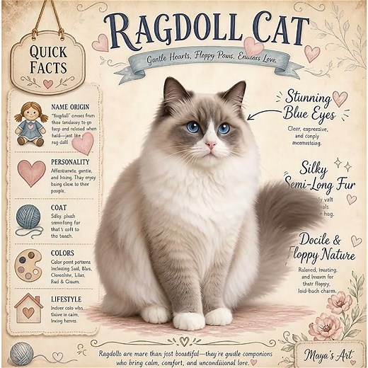 All About Ragdoll Cats! 🐈💙 #shorts