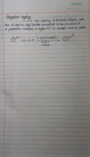 Sonogashira Coupling Reaction Easy explanation in Tamil