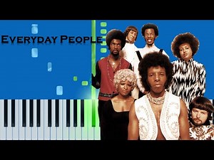 Sly and The Family Stone - Everyday People (Slow Easy) Piano Synthesia Tutorial