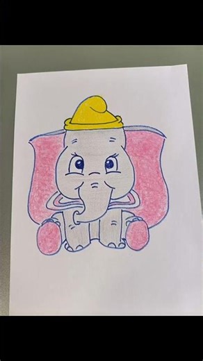 DUMBO #drawing #art #artforkids #easydrawing #dambo #baby elephant #how to draw cool elephant