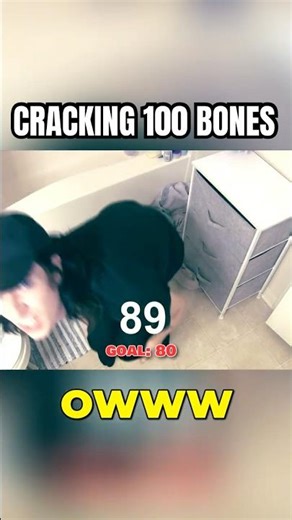 Cracking 100 Bones for the World Record #worldrecord #bonecracking #jakebateman #viralvideo #funny