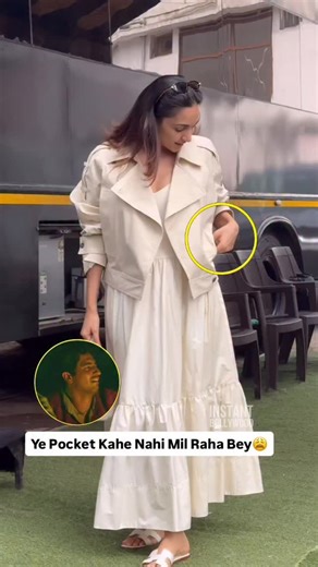 Instant Bollywood on Instagram: "Kiara had a funny moment trying to find the pocket on her jacket😂😭 #kiaraadvani #instantbollywood #sk"