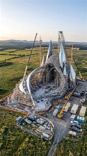 A Futuristic Church (AI Build Timelapse) #aiconstruction #beforeafter #architecture