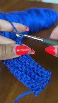 SC BLO Stitch | Single Crochet Back Loop Only for Beginners #crochet #crochetstitch #shortsfeed