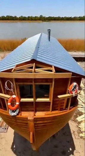 Living the secret shantyboat life is this even legal? #shantyboat #tinyhouse