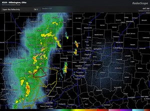 311K views · 365 reactions | [5:23 am] Currently tracking a line of severe thunderstorms moving through Indiana with additional strong storms developing in Ohio. Stay tuned for any warnings that may be issued for your local area. A tornado watch remains in effect. | US National Weather Service Wilmington OH | Facebook