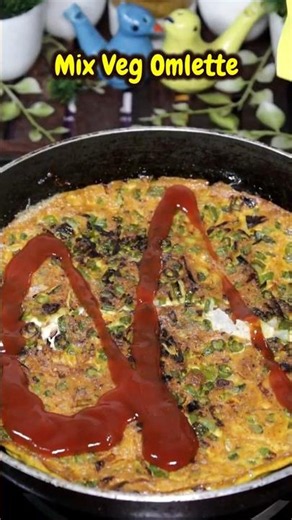 Mix Veg Omelette Recipe | Beans Capsicum Omelette | Healthy Breakfast