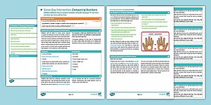 Year 1 Maths Same-Day Intervention Plan: Comparing Numbers