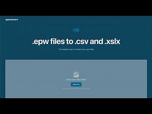 How to convert epw weather data easily to Excel and CSV